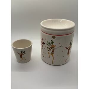 Yankee Candle Christmas Tart Warmer Dancing Reindeers